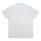 ADIDAS Mens Grey & Blue Striped Short Sleeve Polo Shirt L ClimaLite