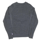 CHAMPION Mens Grey Crew Neck Sweatshirt S Cotton Casual Pullover