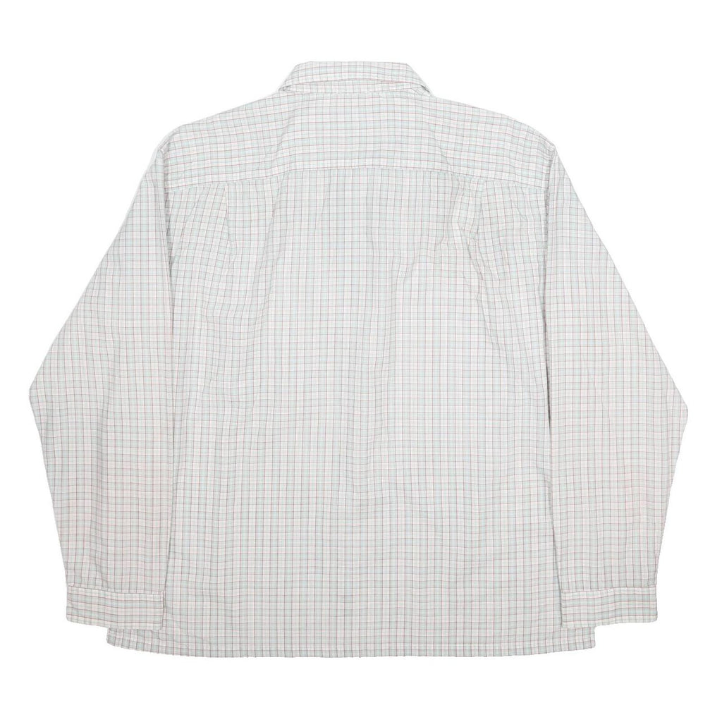 PATAGONIA Mens White & Red Checked Shirt XL Cotton Blend Casual Long Sleeve