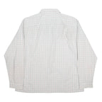 PATAGONIA Mens White & Red Checked Shirt XL Cotton Blend Casual Long Sleeve