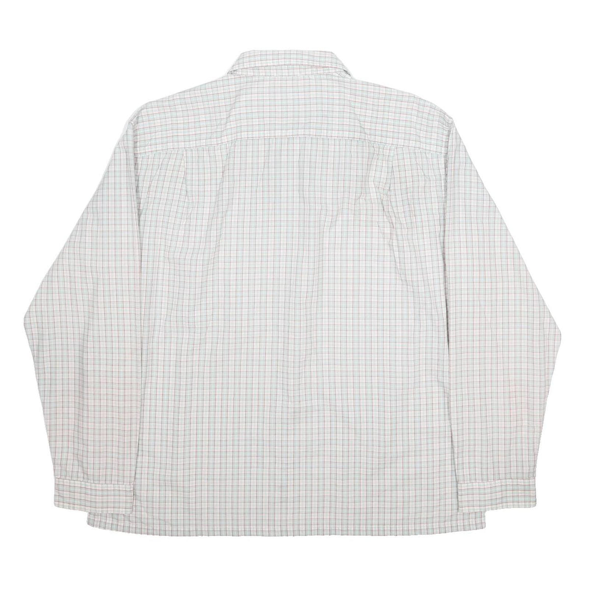 PATAGONIA Mens White & Red Checked Shirt XL Cotton Blend Casual Long Sleeve