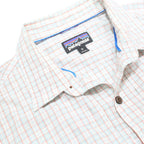 PATAGONIA Mens White & Red Checked Shirt XL Cotton Blend Casual Long Sleeve