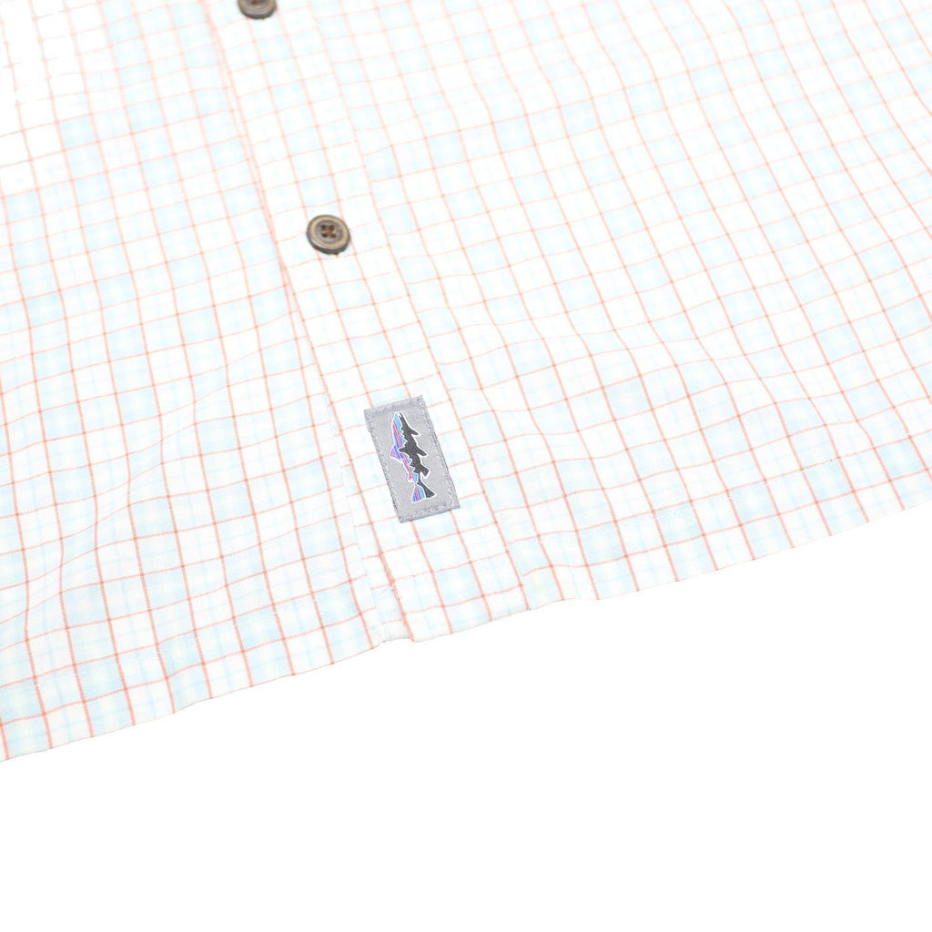 PATAGONIA Mens White & Red Checked Shirt XL Cotton Blend Casual Long Sleeve