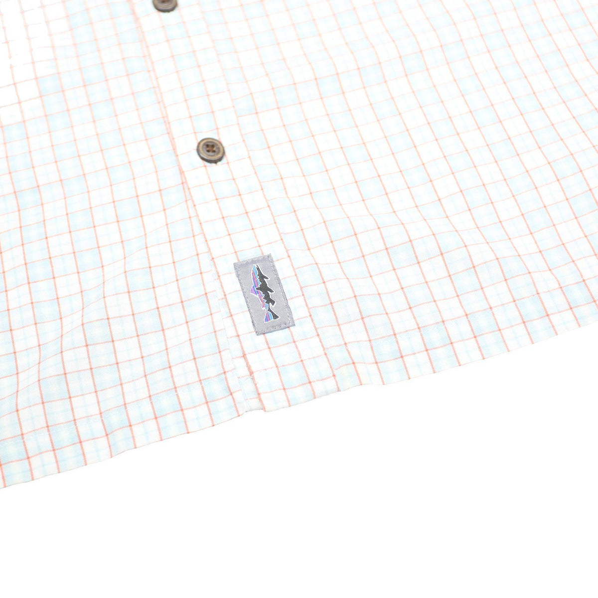 PATAGONIA Mens White & Red Checked Shirt XL Cotton Blend Casual Long Sleeve