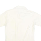 HALEMAN Mens Cream Shirt Cotton Blend M Button Front Casual Style