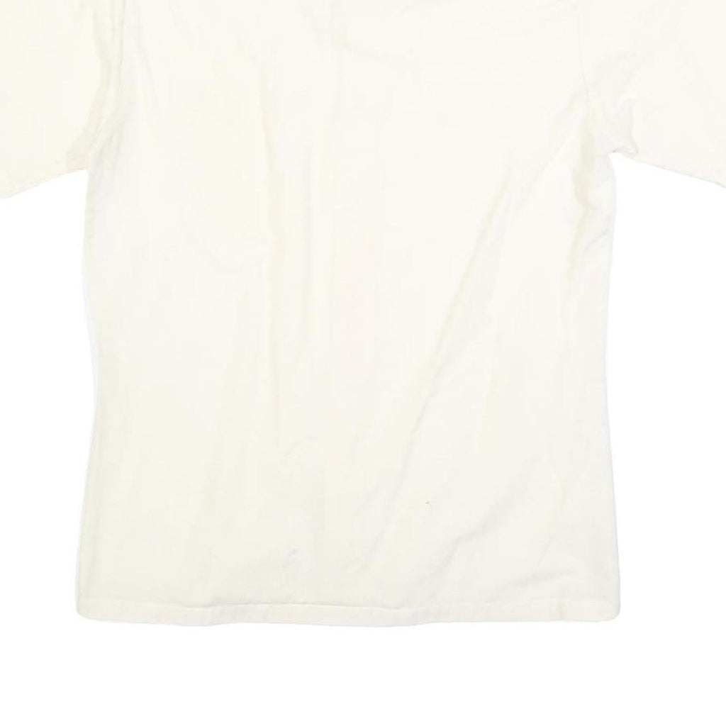 HALEMAN Mens Cream Shirt Cotton Blend M Button Front Casual Style