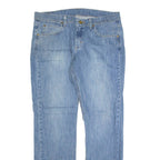 LEE Mens Jeans Blue Regular Straight Stone Wash W34 L33