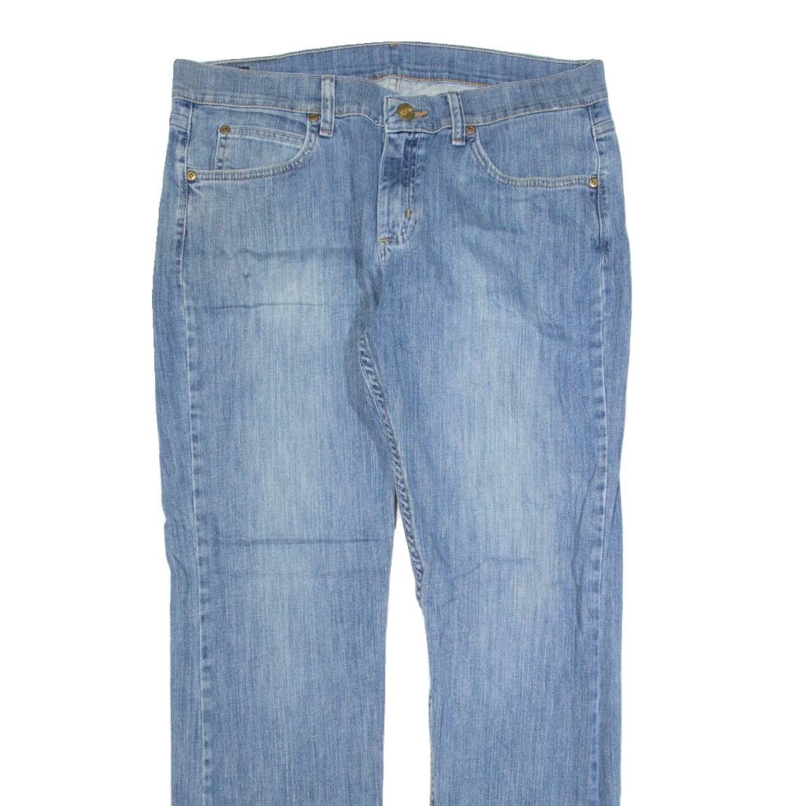 LEE Mens Jeans Blue Regular Straight Stone Wash W34 L33