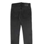 LEVI'S 512 Mens Slim Black Denim Raw Jeans W29 L32 Zip Classic Fit