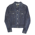 INDUSTRIAL DENIM Mens Blue Button Cotton Blend Denim Jacket M Plain Classic Fit