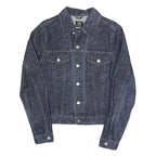 INDUSTRIAL DENIM Mens Blue Button Cotton Blend Denim Jacket M Plain Classic Fit