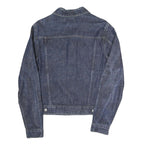 INDUSTRIAL DENIM Mens Blue Button Cotton Blend Denim Jacket M Plain Classic Fit