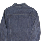INDUSTRIAL DENIM Mens Blue Button Cotton Blend Denim Jacket M Plain Classic Fit