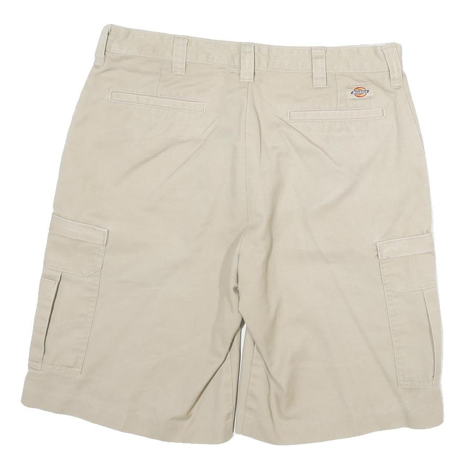 DICKIES Mens Shorts Beige Cargo Cotton Blend XL W34 Workwear Durable