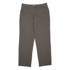 LEE Womens Cotton Blend Relaxed Grey Trousers W32 L30 Smart Casual Zip