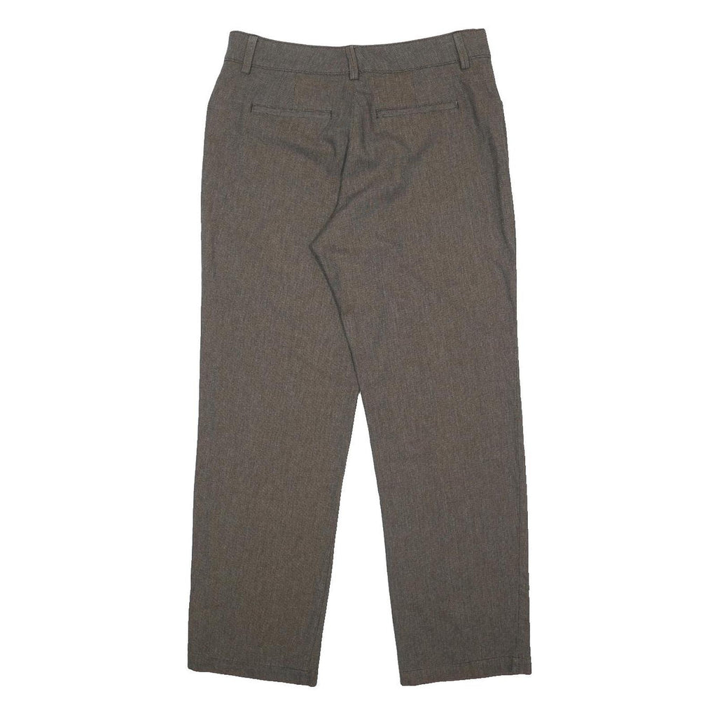 LEE Womens Cotton Blend Relaxed Grey Trousers W32 L30 Smart Casual Zip