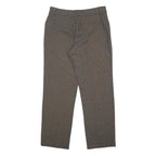 LEE Womens Cotton Blend Relaxed Grey Trousers W32 L30 Smart Casual Zip