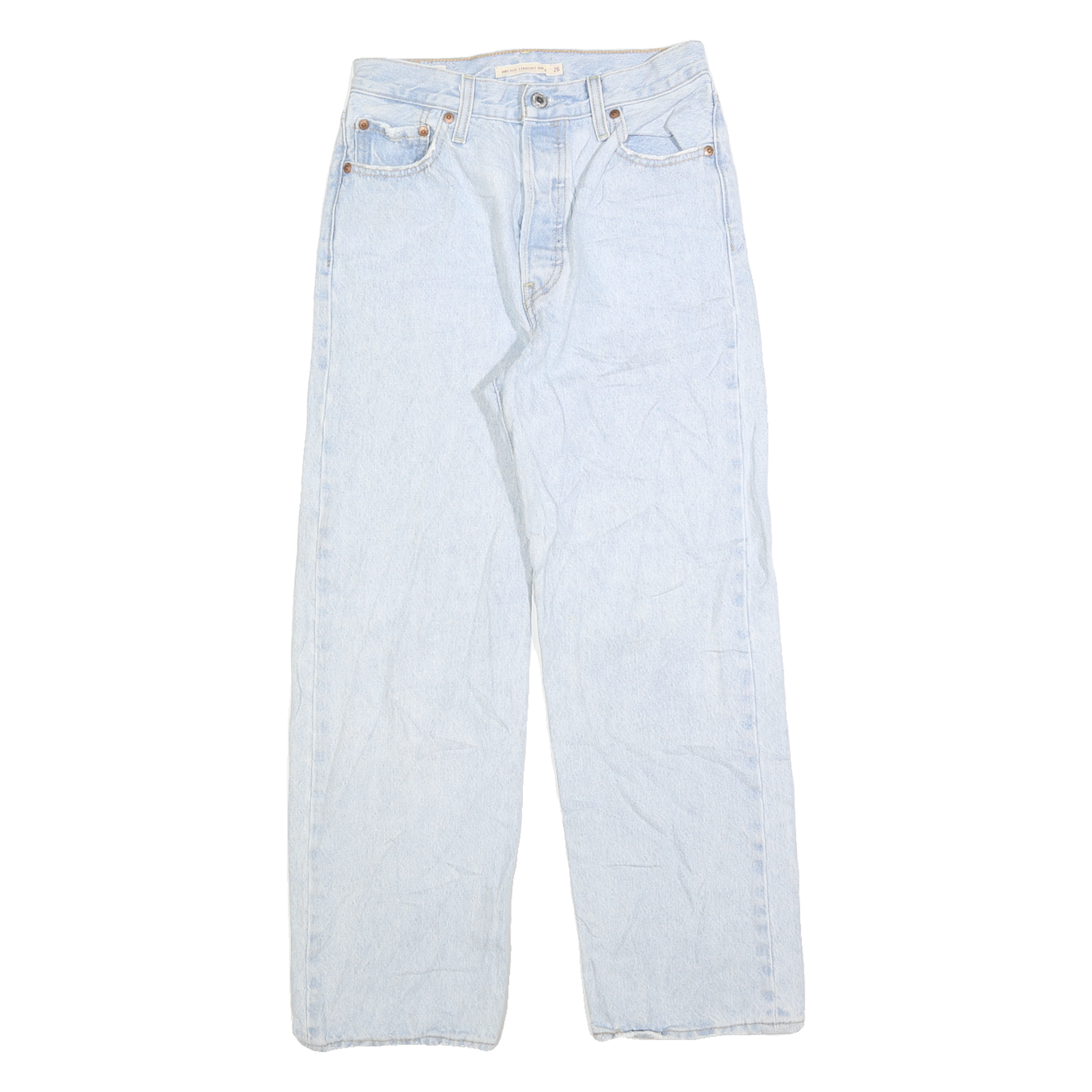 LEVI'S Womens Jeans Blue Regular Straight Denim Light W26 L27 Classic Fit