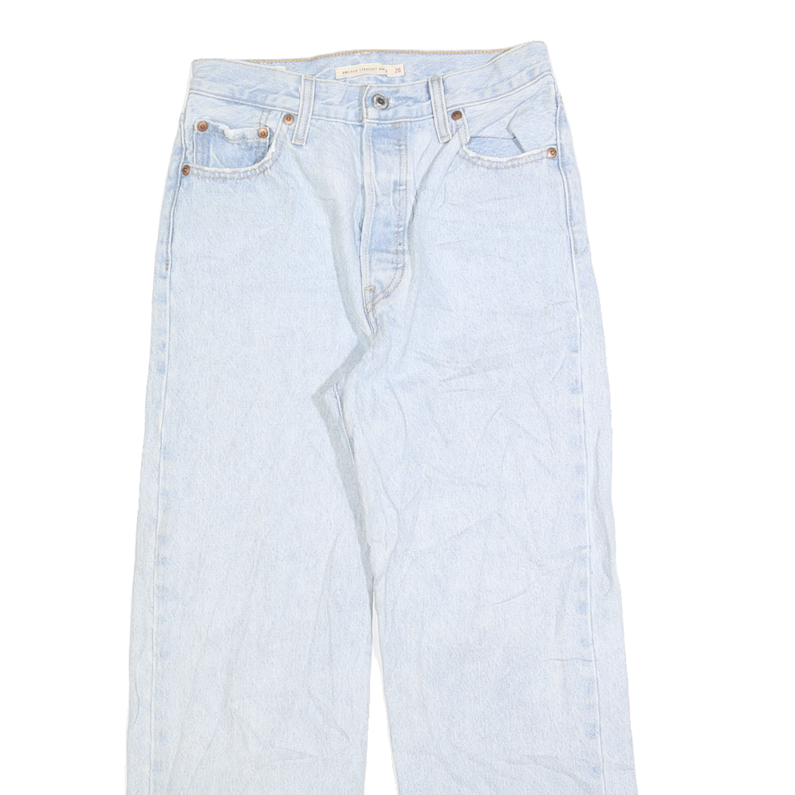 LEVI'S Womens Jeans Blue Regular Straight Denim Light W26 L27 Classic Fit