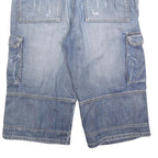 JEANS WEAR Mens Blue Denim Cargo Shorts M W34 Casual Cotton Blend