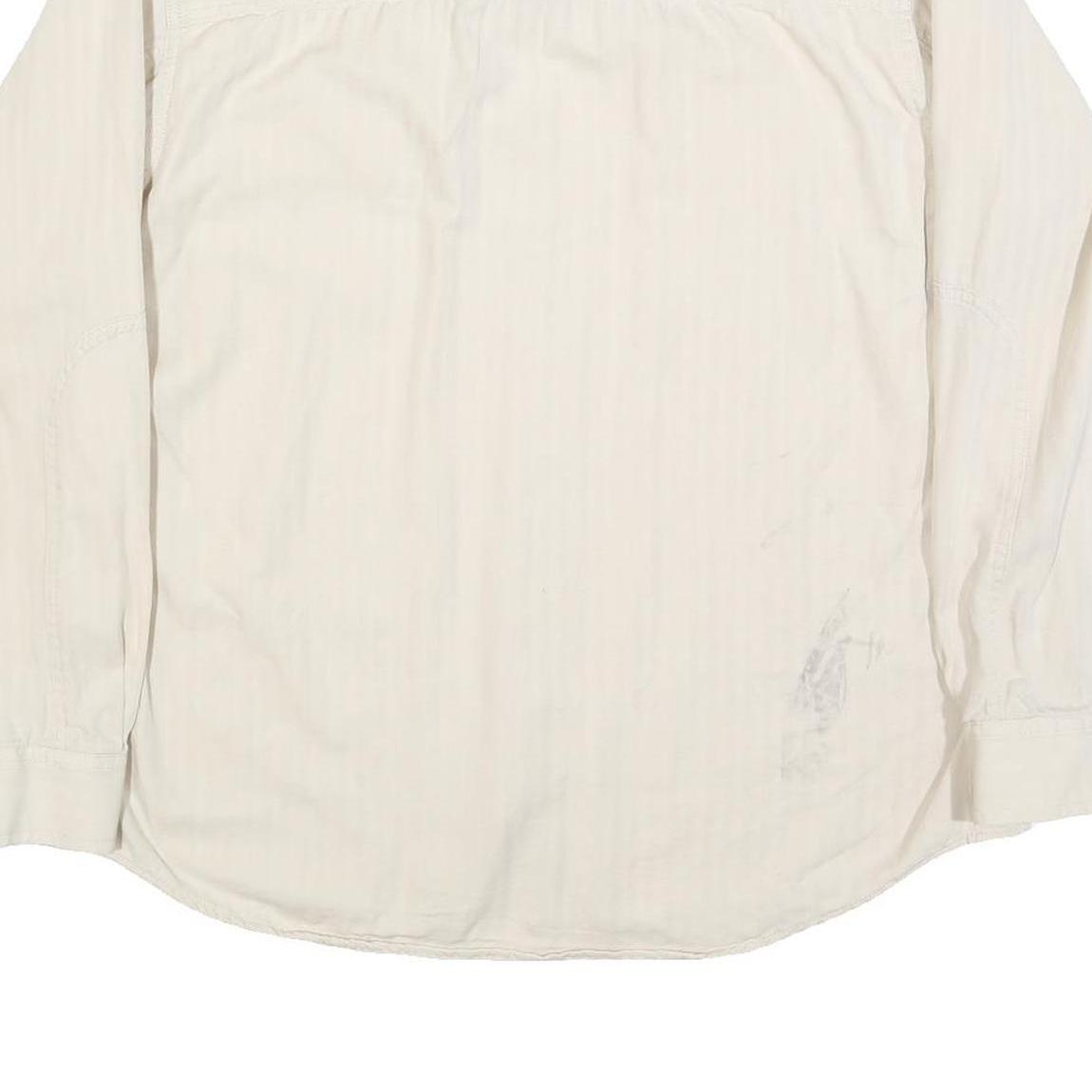 HARLEY DAVIDSON Mens White Cotton Blend Shirt XL Button Down Long Sleeve Casual