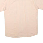CANDA Mens Beige Short Sleeve Shirt L Cotton Blend Classic Fit Casual