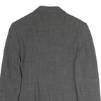 MAX MARA Womens Grey Polyester Single Breasted Blazer Jacket M Woven