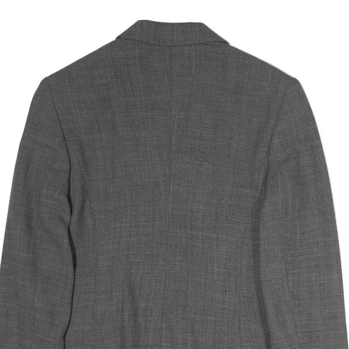 MAX MARA Womens Grey Polyester Single Breasted Blazer Jacket M Woven
