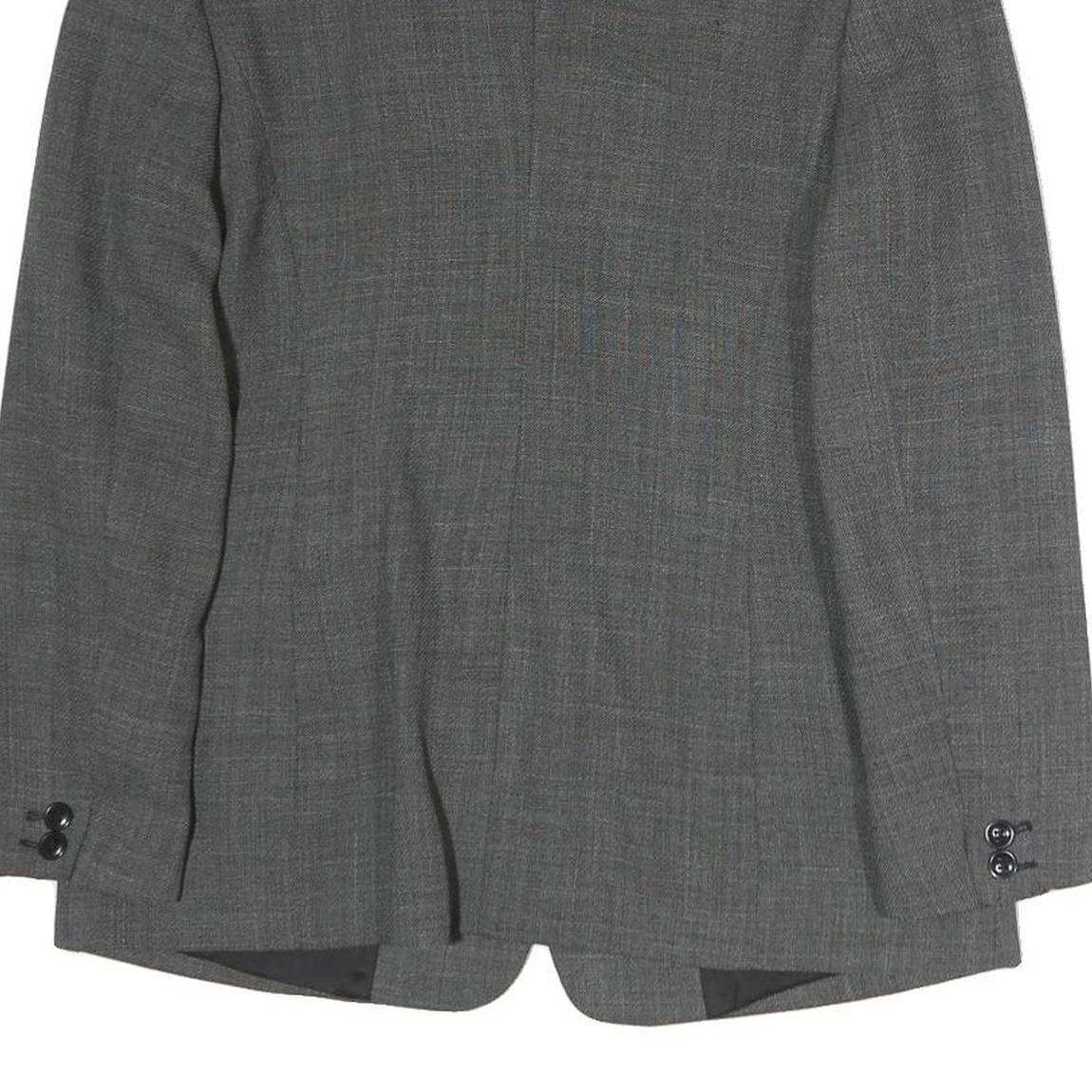 MAX MARA Womens Grey Polyester Single Breasted Blazer Jacket M Woven