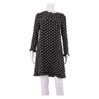 J.CREW All Over Star Print Womens Shift Dress Black Silk Knee Length XS