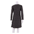 J.CREW All Over Star Print Womens Shift Dress Black Silk Knee Length XS