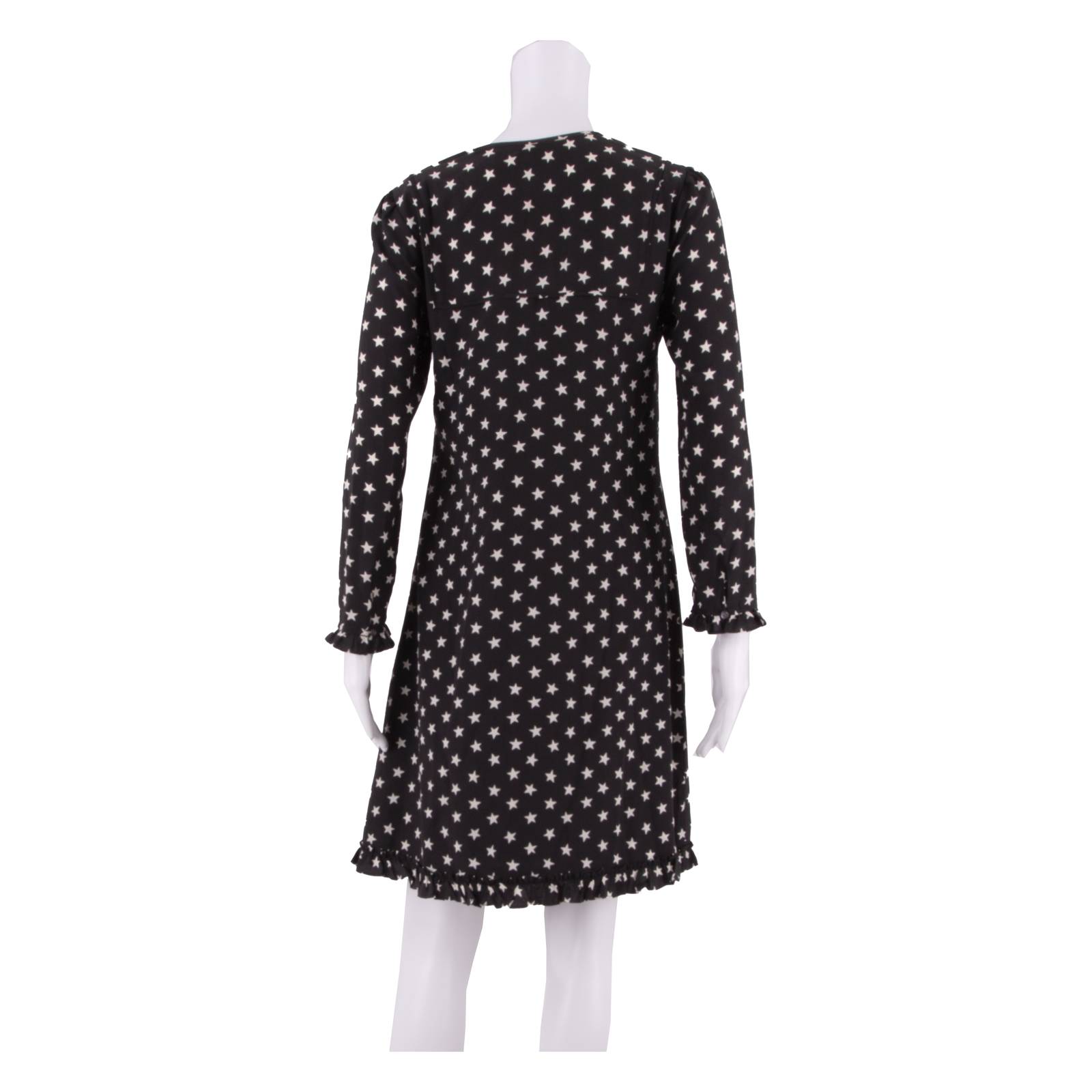 J.CREW All Over Star Print Womens Shift Dress Black Silk Knee Length XS