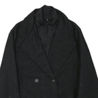 WOOLRICH Womens Black Wool Blend Jacket L Zip Wool Blend Double Breasted