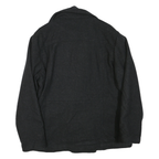 WOOLRICH Womens Black Wool Blend Jacket L Zip Wool Blend Double Breasted