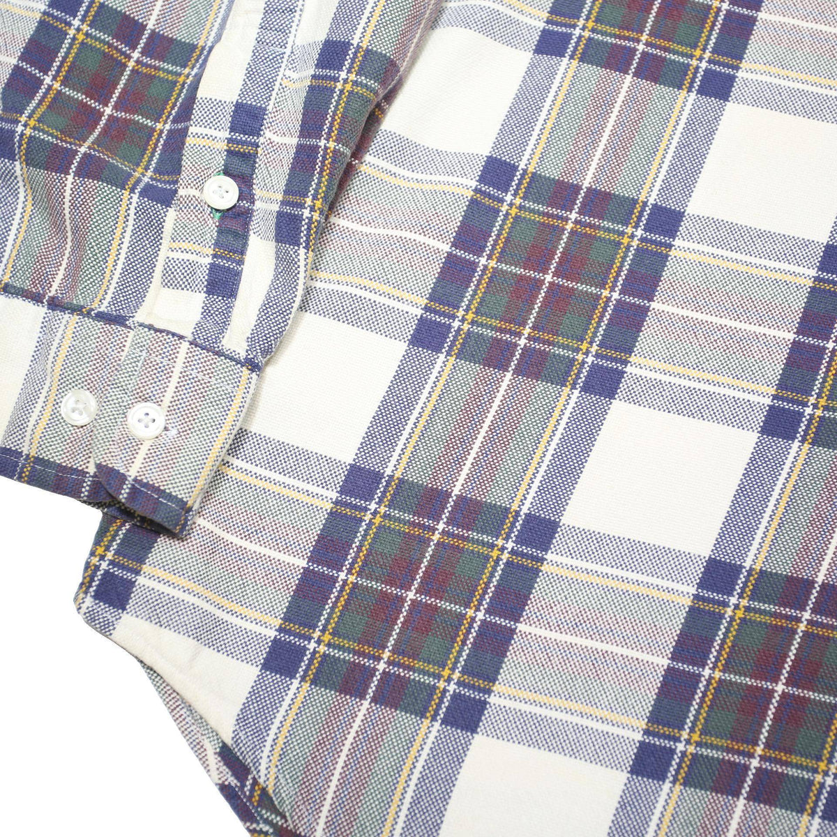 TOMMY HILFIGER Mens White & Blue Check Shirt XL Classic Cotton Button Down