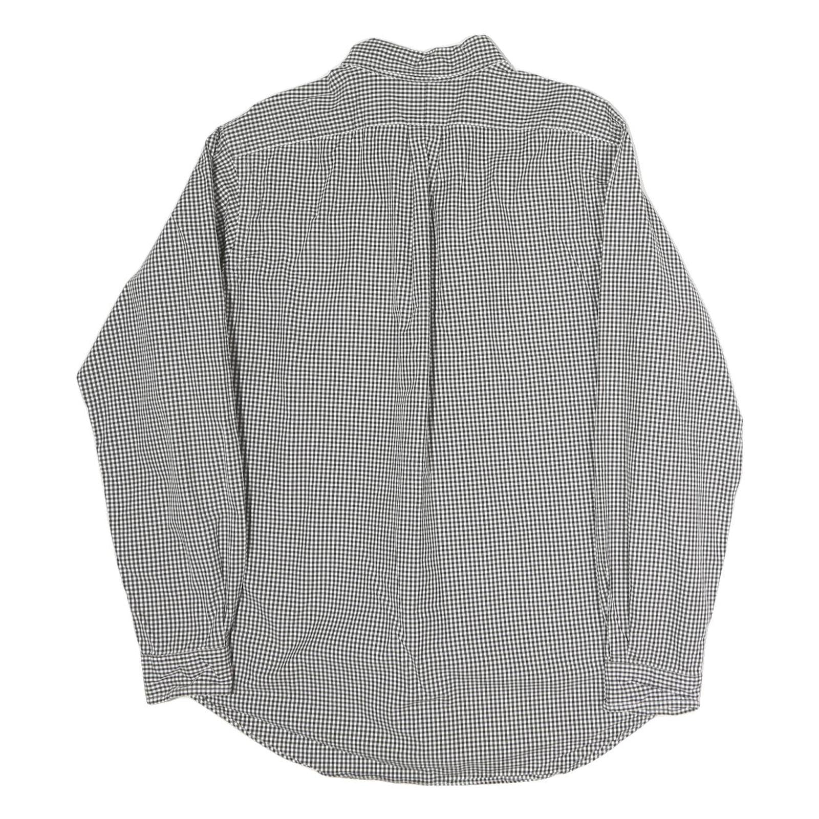 RALPH LAUREN Mens Black & White Check Shirt L Classic Button-Down Cotton