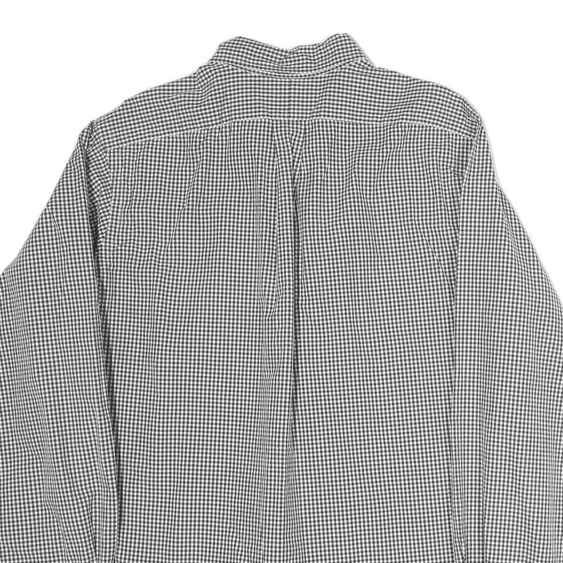 RALPH LAUREN Mens Black & White Check Shirt L Classic Button-Down Cotton