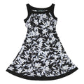 LAUREN RALPH LAUREN Womens Black & White Floral Fit & Flare Polyester Dress UK 8