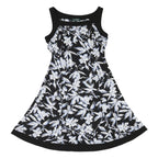LAUREN RALPH LAUREN Womens Black & White Floral Fit & Flare Polyester Dress UK 8
