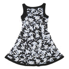 LAUREN RALPH LAUREN Womens Black & White Floral Fit & Flare Polyester Dress UK 8