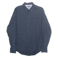 TOMMY HILFIGER Mens Plain Shirt Blue Long Sleeve M