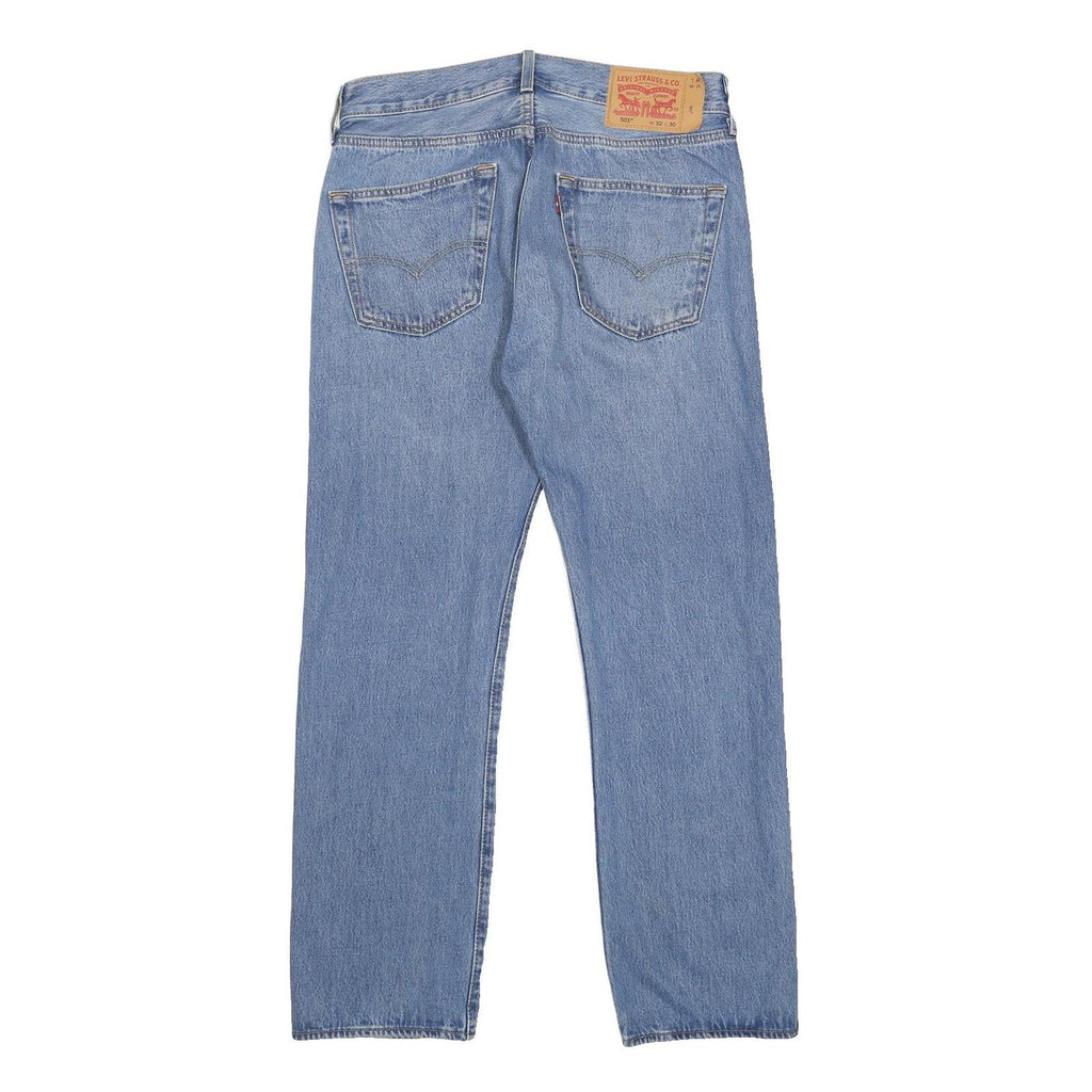 LEVI'S 501 Mens Jeans Blue Regular Straight Denim Light W32 L30 Classic Fit