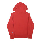 CHAMPION Womens Red Hoodie XS Cotton Blend Classic Logo Pullover