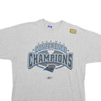 REEBOK Mens Grey Conference Champions NFL T-Shirt L Short Sleeve Crew Neck NFL