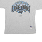 REEBOK Mens Grey Conference Champions NFL T-Shirt L Short Sleeve Crew Neck NFL