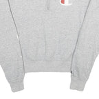 CHAMPION Womens Grey Half Zip S Cotton Blend Casual Sweatshirt