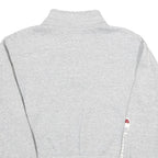 CHAMPION Womens Grey Half Zip S Cotton Blend Casual Sweatshirt