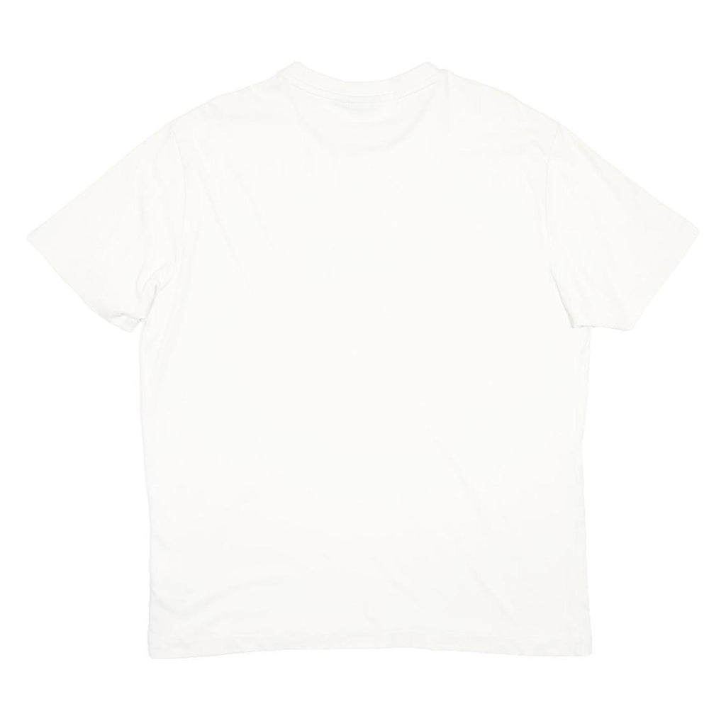 NAPAPIJRI Mens White Graphic T-Shirt XL Short Sleeve Crew Neck Cotton Blend