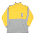 Womens Yellow & Grey Sweatshirt Girl Concept Half Zip M Casual Cotton Blend Top