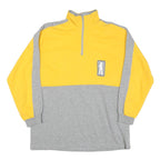 Womens Yellow & Grey Sweatshirt Girl Concept Half Zip M Casual Cotton Blend Top